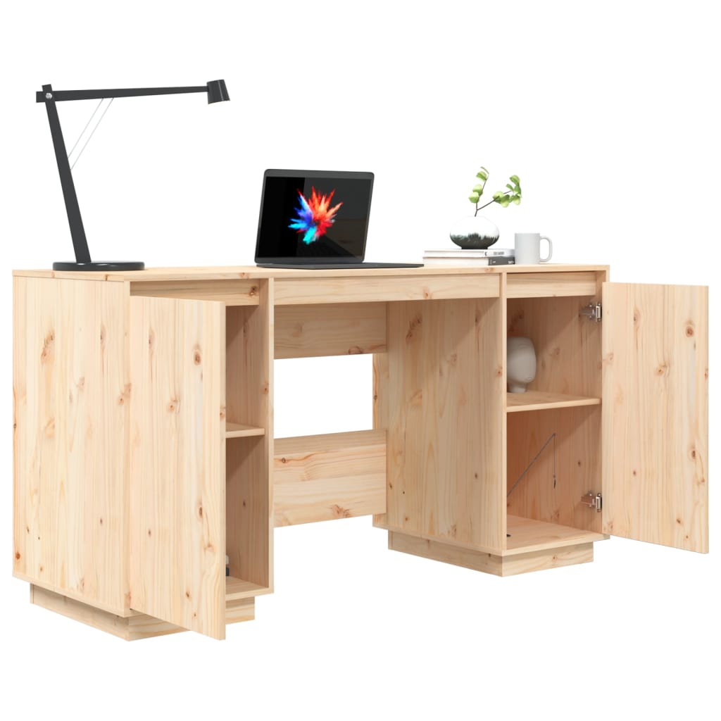 Bureau 140x50x75 cm massief grenenhout is nu te koop bij PeponiXL, paradijselijk wonen!
