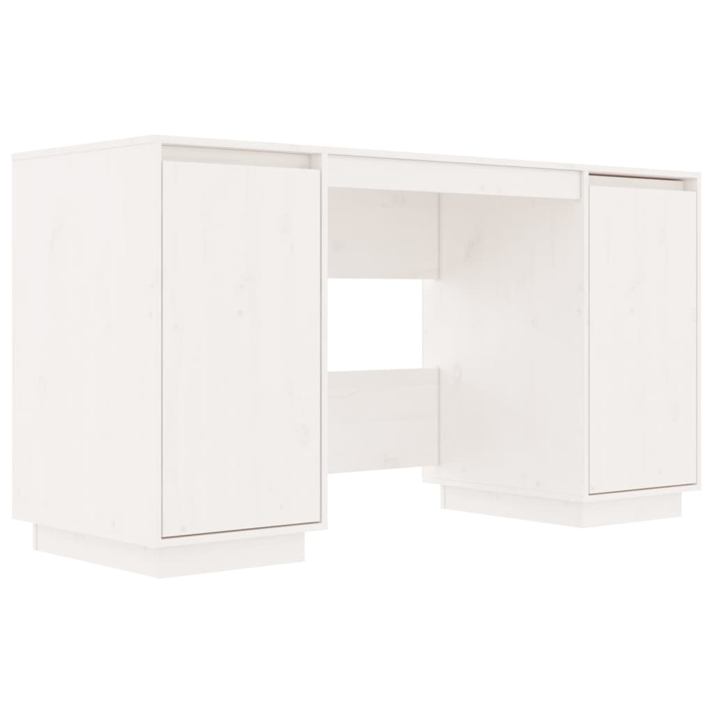 Bureau 140x50x75 cm massief grenenhout wit is nu te koop bij PeponiXL, paradijselijk wonen!