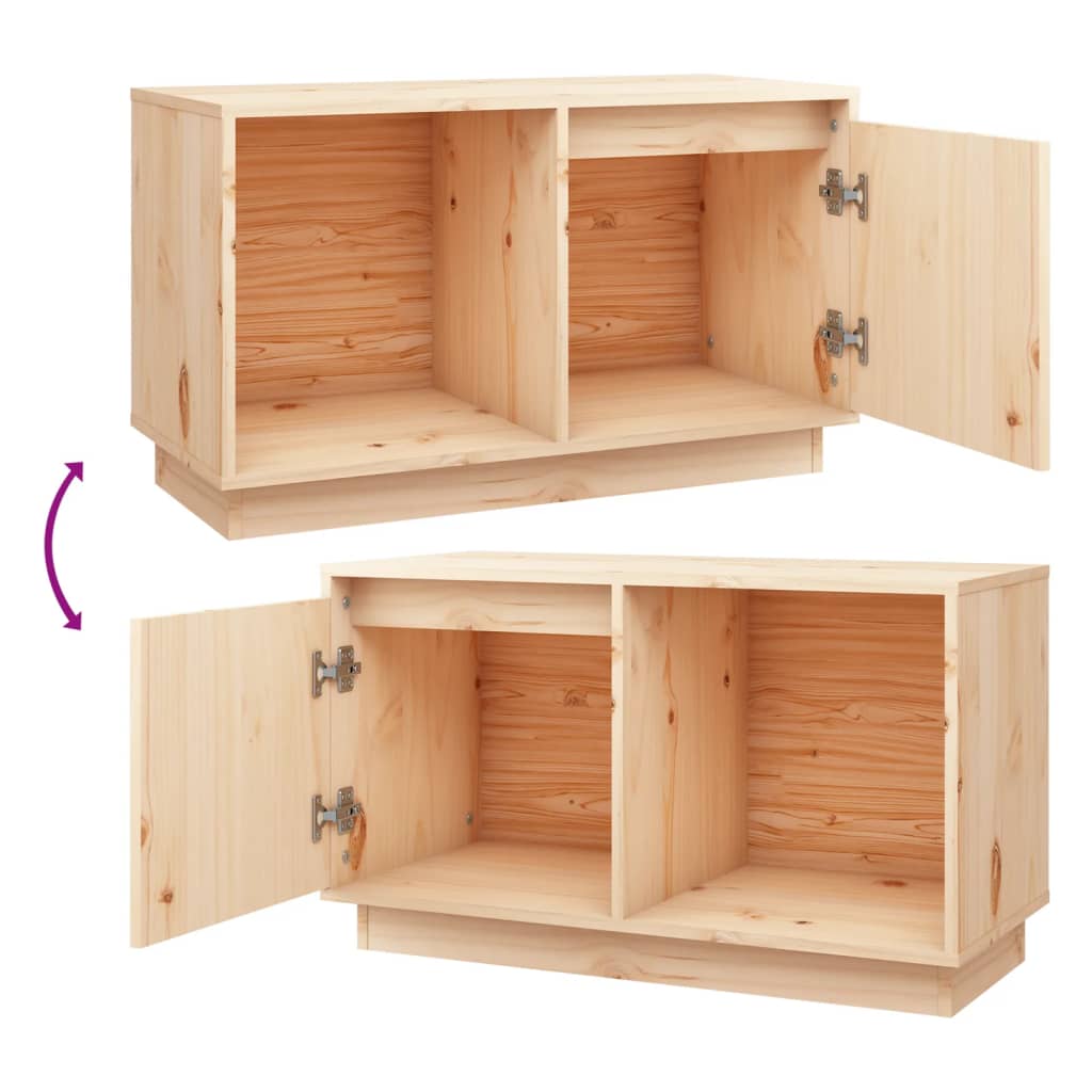 Tv-meubel 74x35x44 cm massief grenenhout is nu te koop bij PeponiXL, paradijselijk wonen!