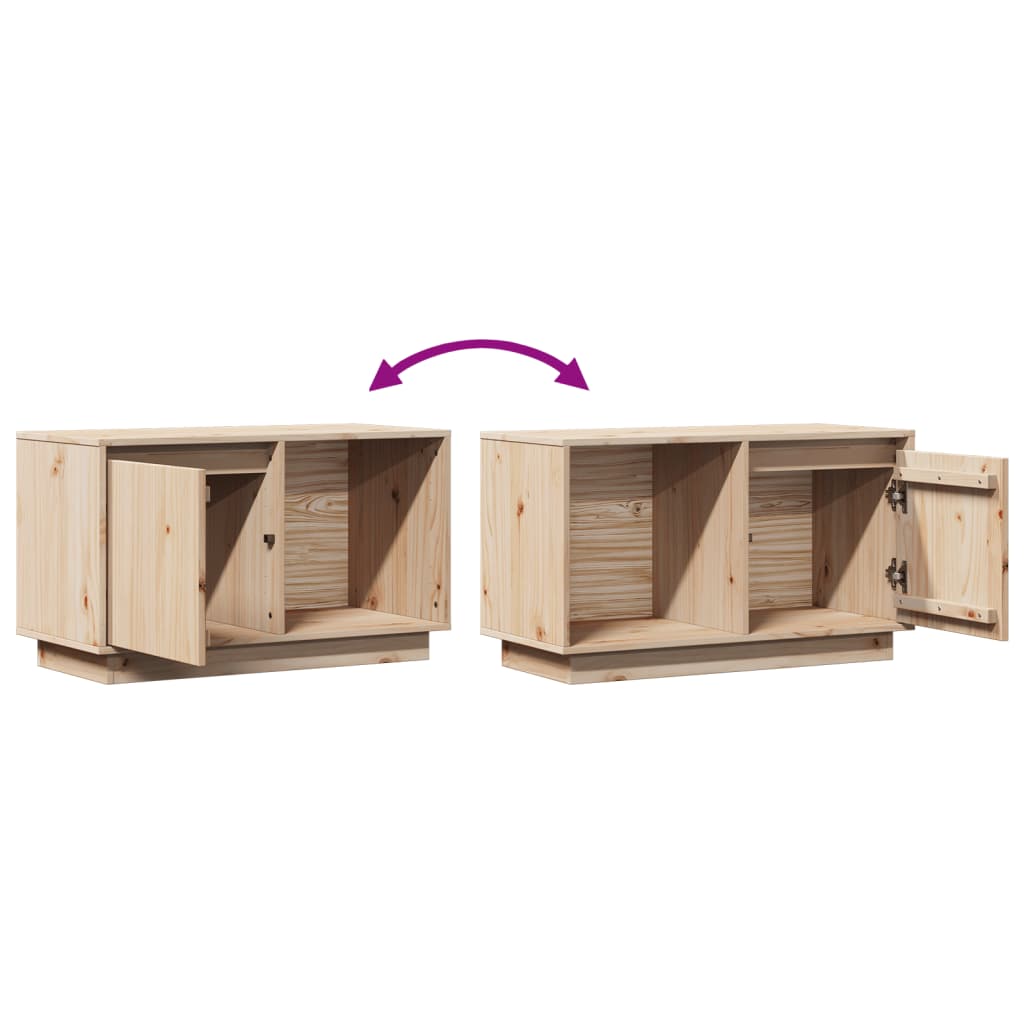 Tv-meubel 74x35x44 cm massief grenenhout is nu te koop bij PeponiXL, paradijselijk wonen!