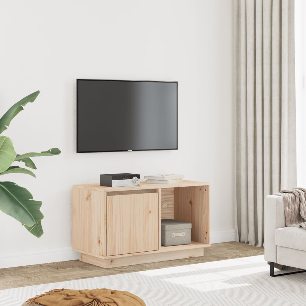 Tv-meubel 74x35x44 cm massief grenenhout is nu te koop bij PeponiXL, paradijselijk wonen!