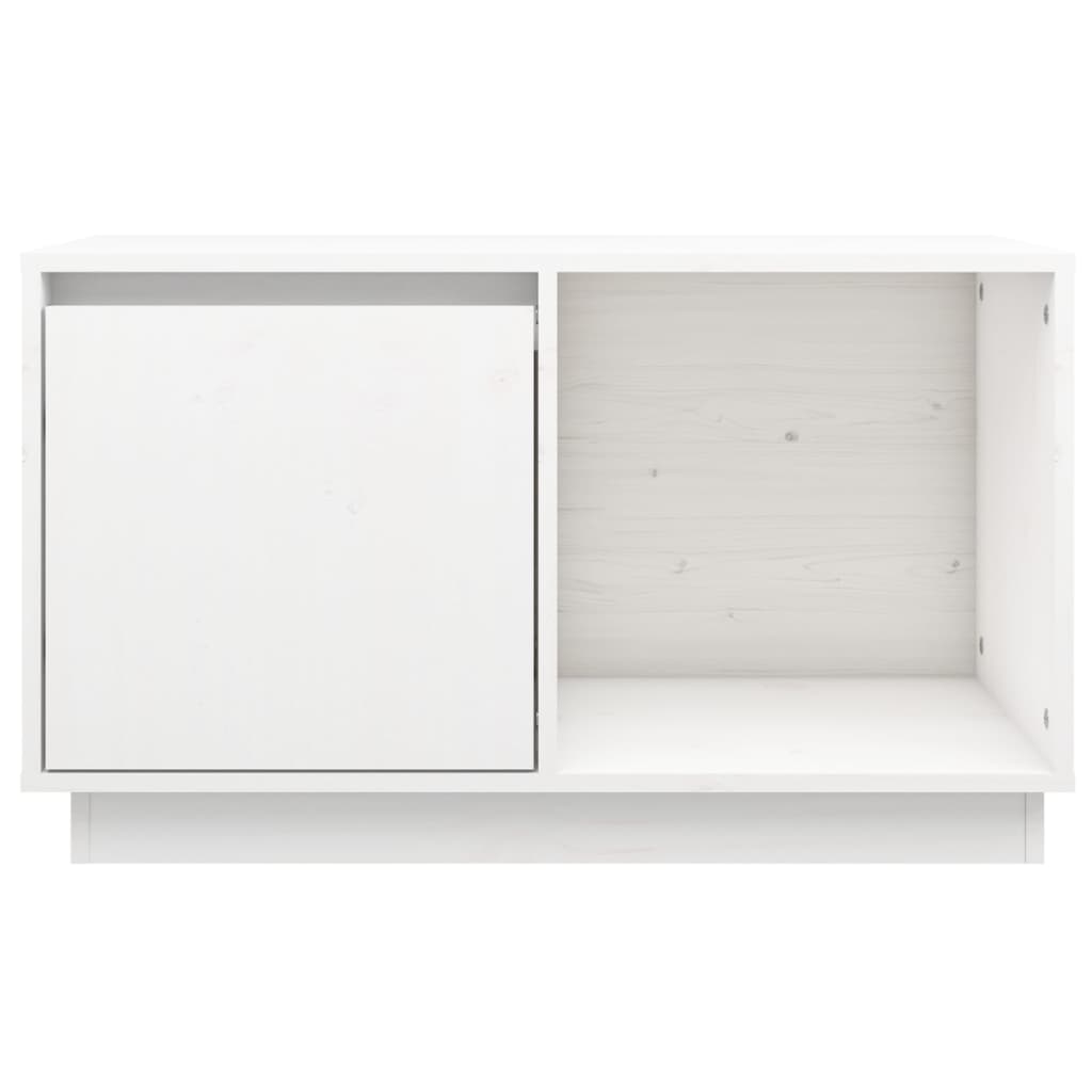 Tv-meubel 74x35x44 cm massief grenenhout wit is nu te koop bij PeponiXL, paradijselijk wonen!