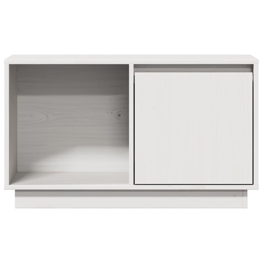 Tv-meubel 74x35x44 cm massief grenenhout wit is nu te koop bij PeponiXL, paradijselijk wonen!