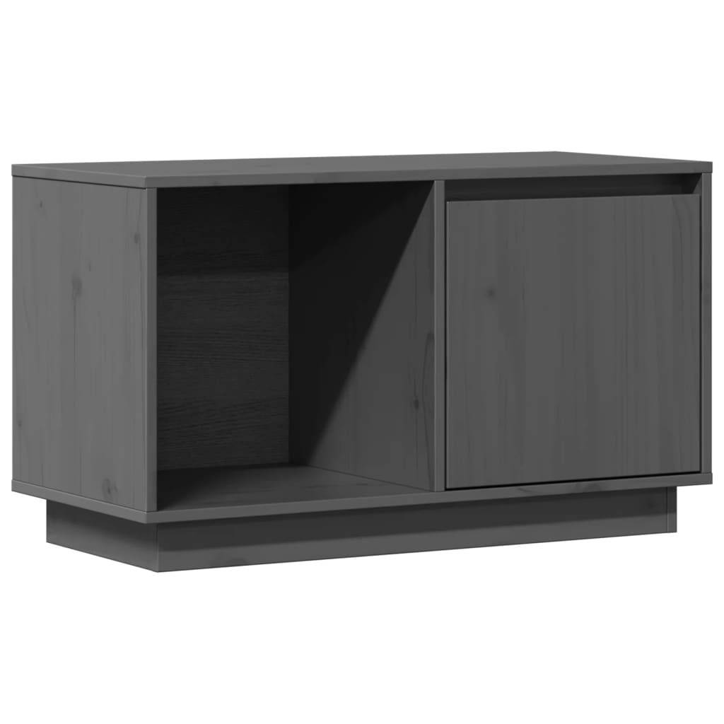 Tv-meubel 74x35x44 cm massief grenenhout grijs is nu te koop bij PeponiXL, paradijselijk wonen!