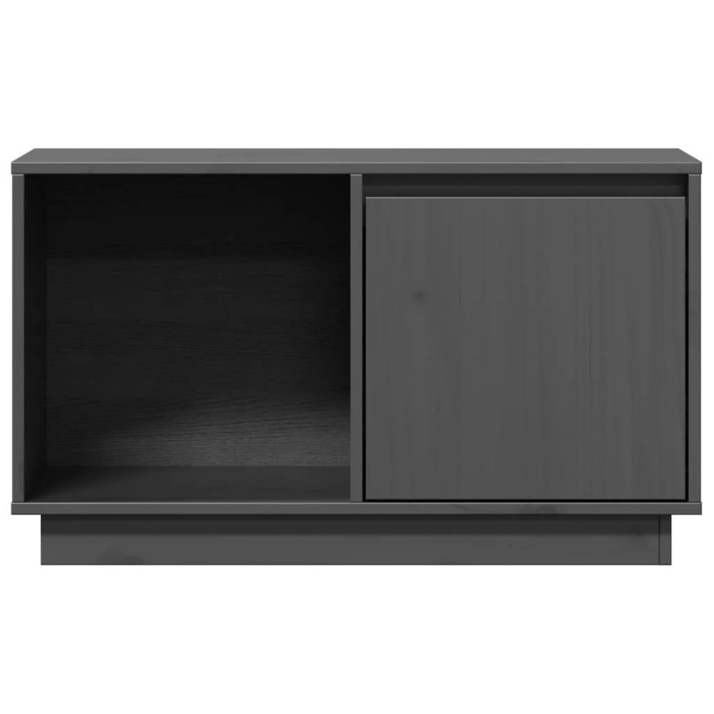 Tv-meubel 74x35x44 cm massief grenenhout grijs is nu te koop bij PeponiXL, paradijselijk wonen!