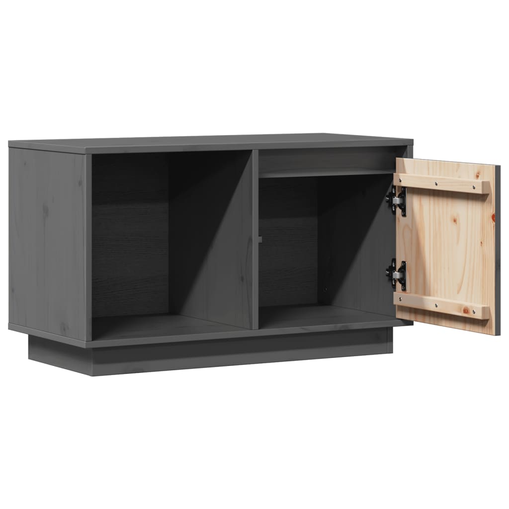 Tv-meubel 74x35x44 cm massief grenenhout grijs is nu te koop bij PeponiXL, paradijselijk wonen!