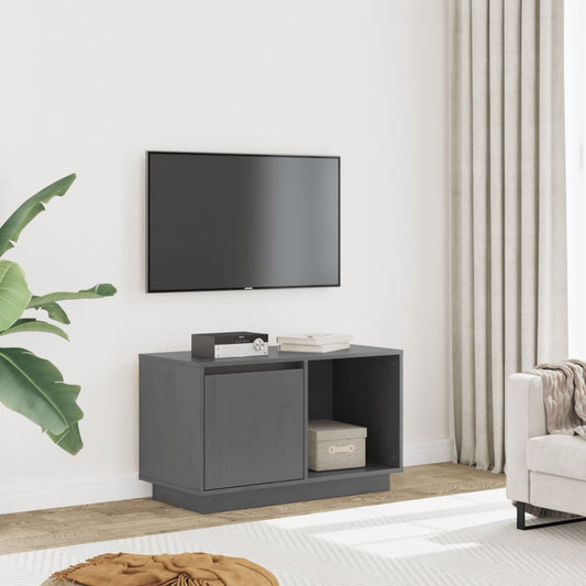 Tv-meubel 74x35x44 cm massief grenenhout grijs is nu te koop bij PeponiXL, paradijselijk wonen!