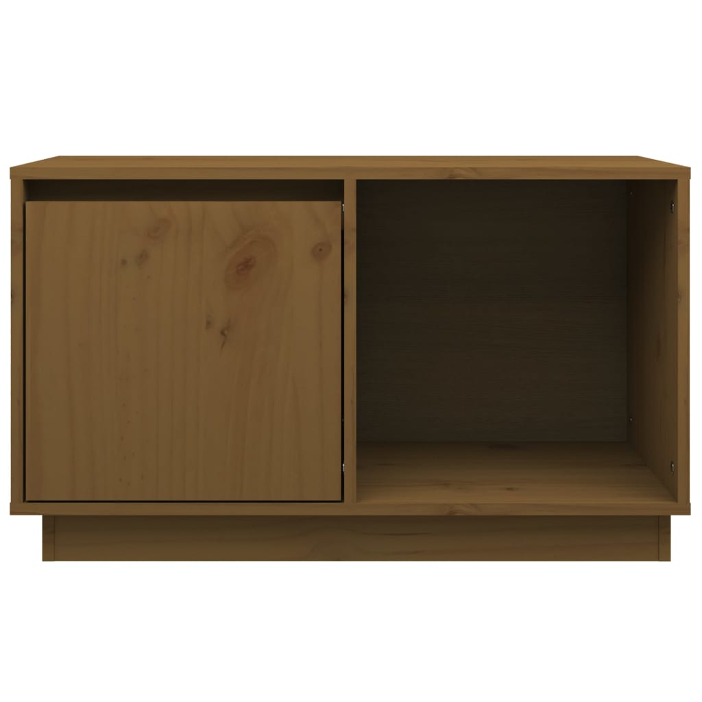 Tv-meubel 74x35x44 cm massief grenenhout honingbruin is nu te koop bij PeponiXL, paradijselijk wonen!