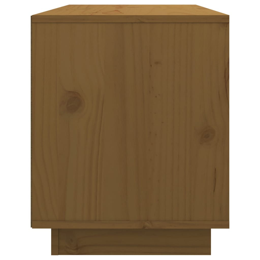 Tv-meubel 74x35x44 cm massief grenenhout honingbruin is nu te koop bij PeponiXL, paradijselijk wonen!