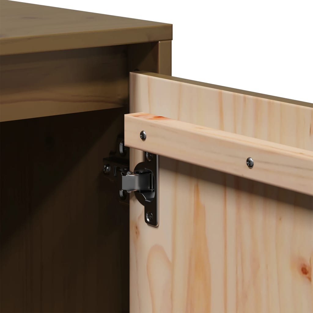 Tv-meubel 74x35x44 cm massief grenenhout honingbruin is nu te koop bij PeponiXL, paradijselijk wonen!