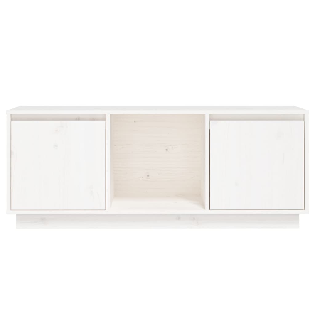 Tv-meubel 110,5x35x44 cm massief grenenhout wit is nu te koop bij PeponiXL, paradijselijk wonen!