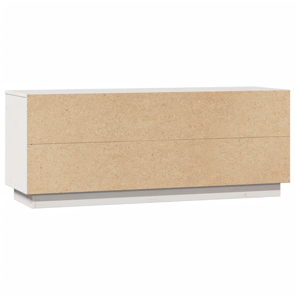 Tv-meubel 110,5x35x44 cm massief grenenhout wit is nu te koop bij PeponiXL, paradijselijk wonen!