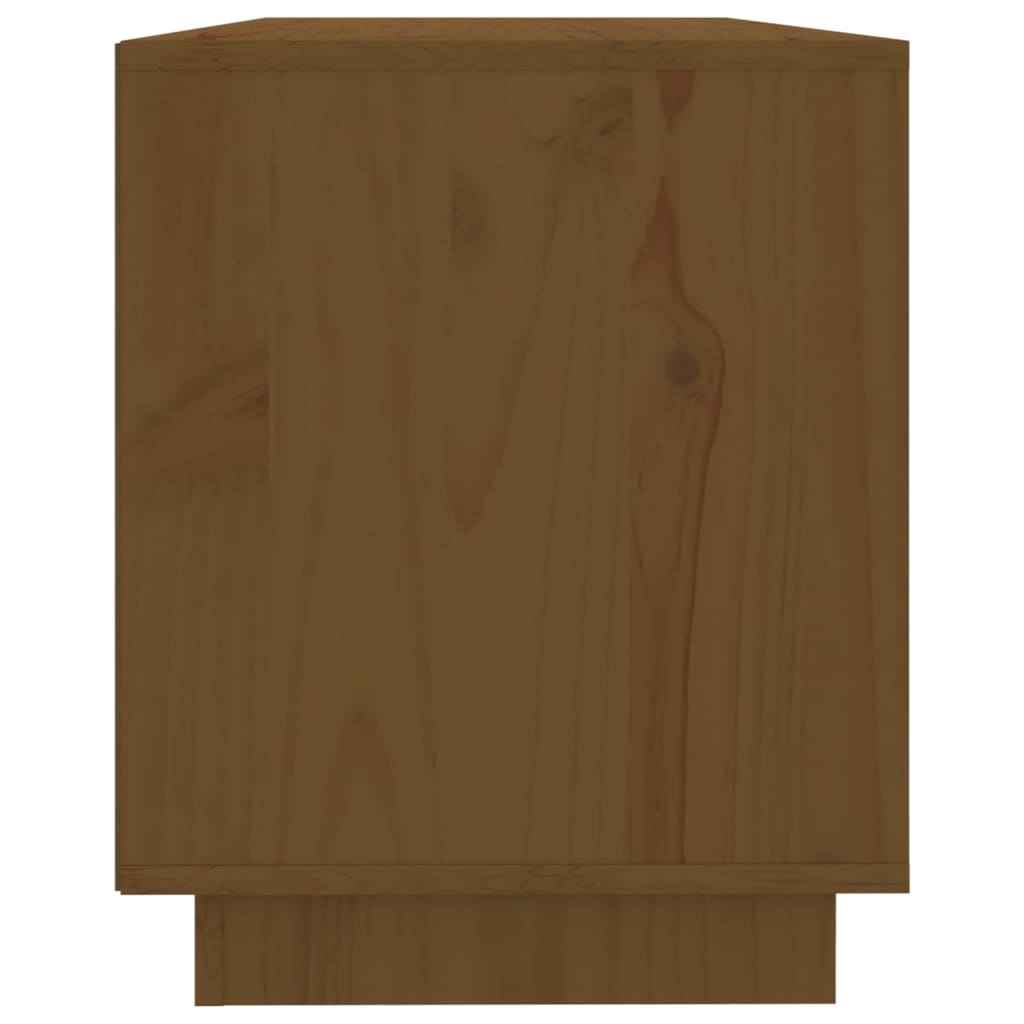 Tv-meubel 110,5x35x44 cm massief grenenhout honingbruin is nu te koop bij PeponiXL, paradijselijk wonen!