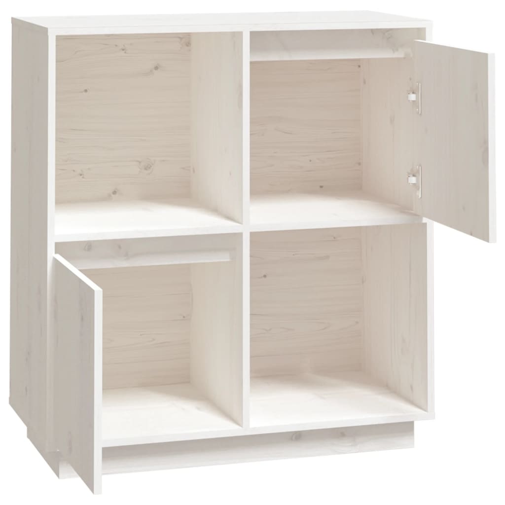 Dressoir 74x35x80 cm massief grenenhout wit is nu te koop bij PeponiXL, paradijselijk wonen!