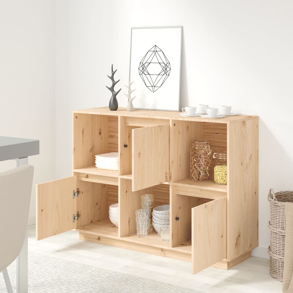 Dressoir 110,5x35x80 cm massief grenenhout is nu te koop bij PeponiXL, paradijselijk wonen!