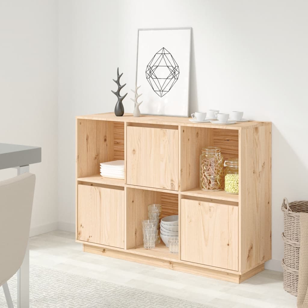 Dressoir 110,5x35x80 cm massief grenenhout is nu te koop bij PeponiXL, paradijselijk wonen!