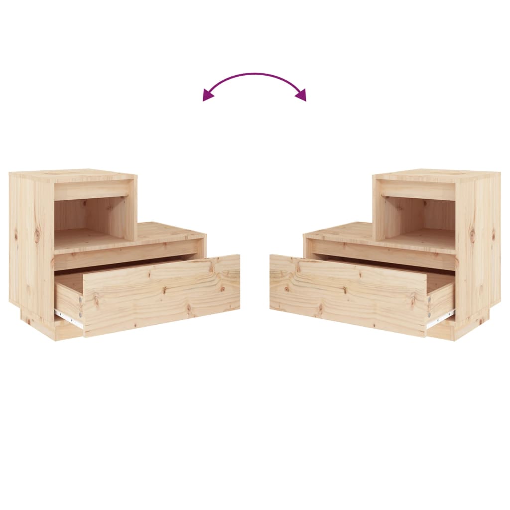 Nachtkastje 60x34x51 cm massief grenenhout is nu te koop bij PeponiXL, paradijselijk wonen!