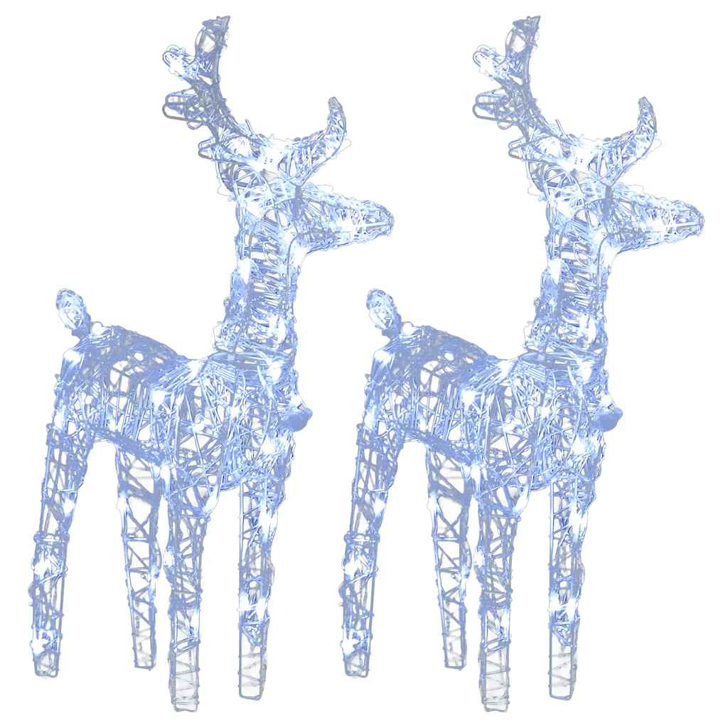 Kerstrendieren 2 st 80 LED's acryl koudwit is nu te koop bij PeponiXL, paradijselijk wonen!