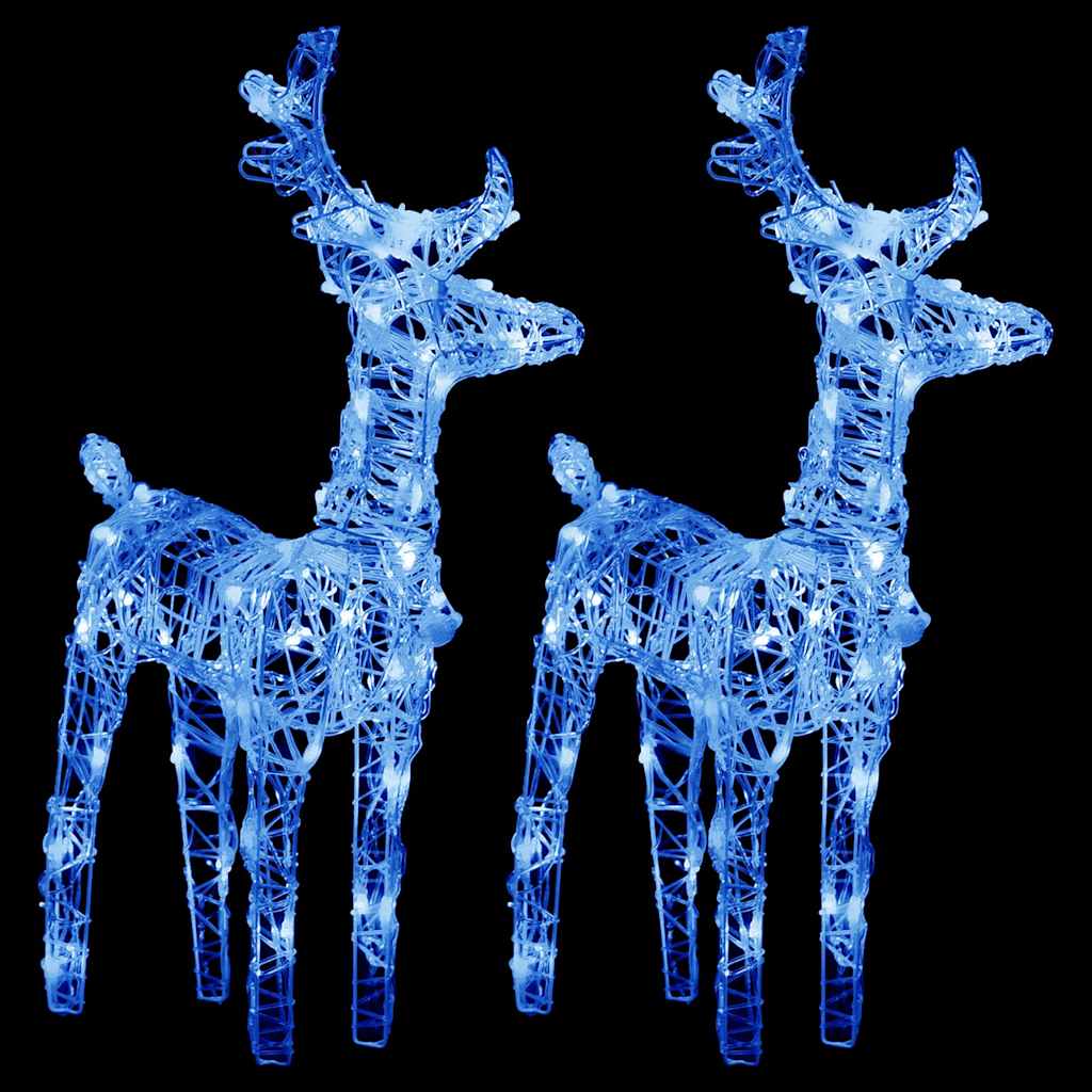 Kerstrendieren 2 st 80 LED's acryl blauw is nu te koop bij PeponiXL, paradijselijk wonen!