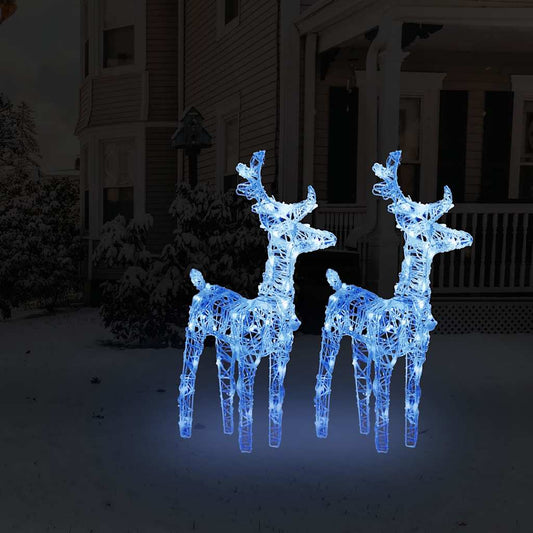 Kerstrendieren 2 st 80 LED's acryl blauw is nu te koop bij PeponiXL, paradijselijk wonen!