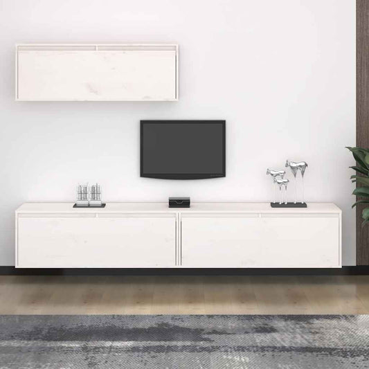 3-delig tv-meubelset massief grenenhout wit is nu te koop bij PeponiXL, paradijselijk wonen!