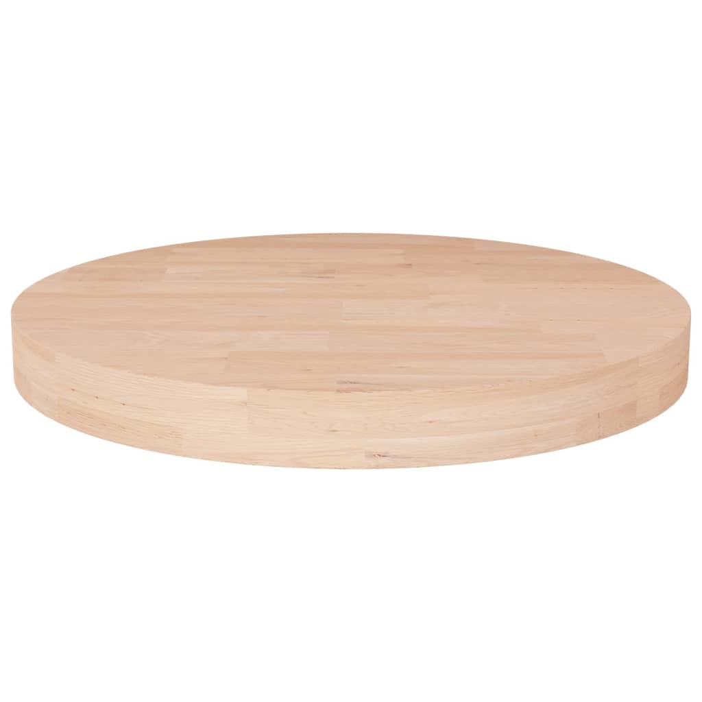 Tafelblad rond Ø30x4 cm onbehandeld massief eikenhout is nu te koop bij PeponiXL, paradijselijk wonen!