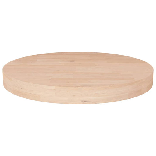 Tafelblad rond Ø40x4 cm onbehandeld massief eikenhout is nu te koop bij PeponiXL, paradijselijk wonen!