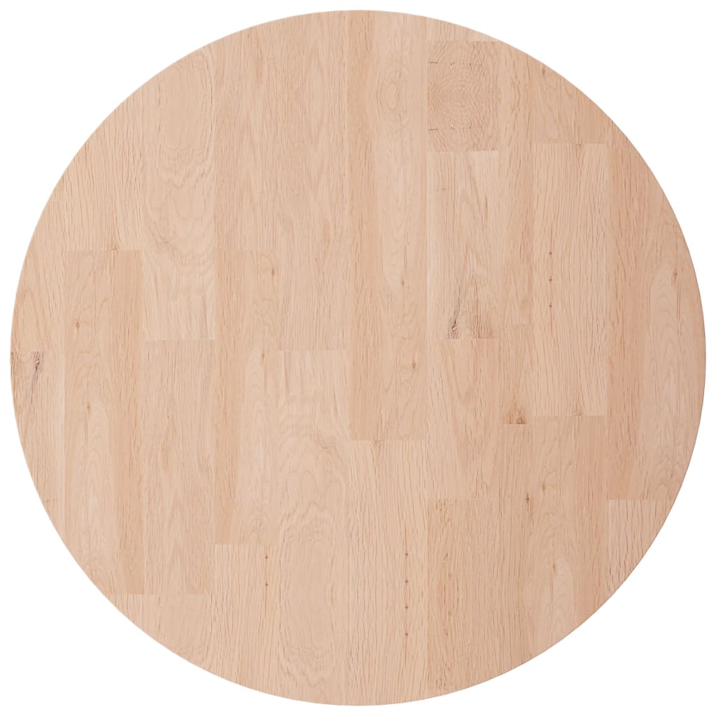 Tafelblad rond Ø50x4 cm onbehandeld massief eikenhout is nu te koop bij PeponiXL, paradijselijk wonen!