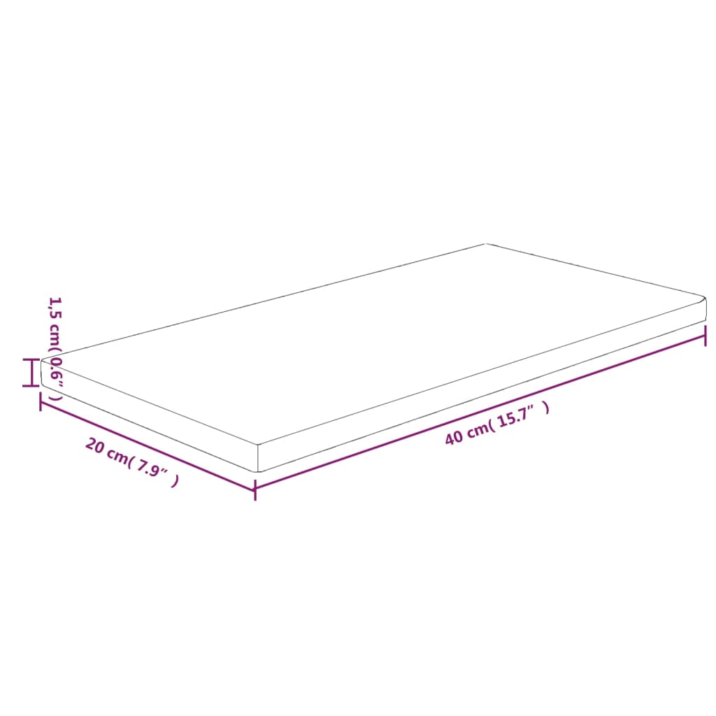 Plank 40x20x1,5 cm onbehandeld massief eikenhout is nu te koop bij PeponiXL, paradijselijk wonen!