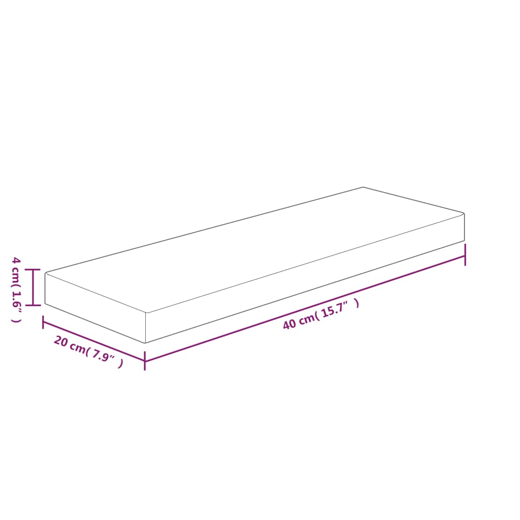 Plank 40 x 20 x 4 cm onbewerkt massief eikenhout is nu te koop bij PeponiXL, paradijselijk wonen!