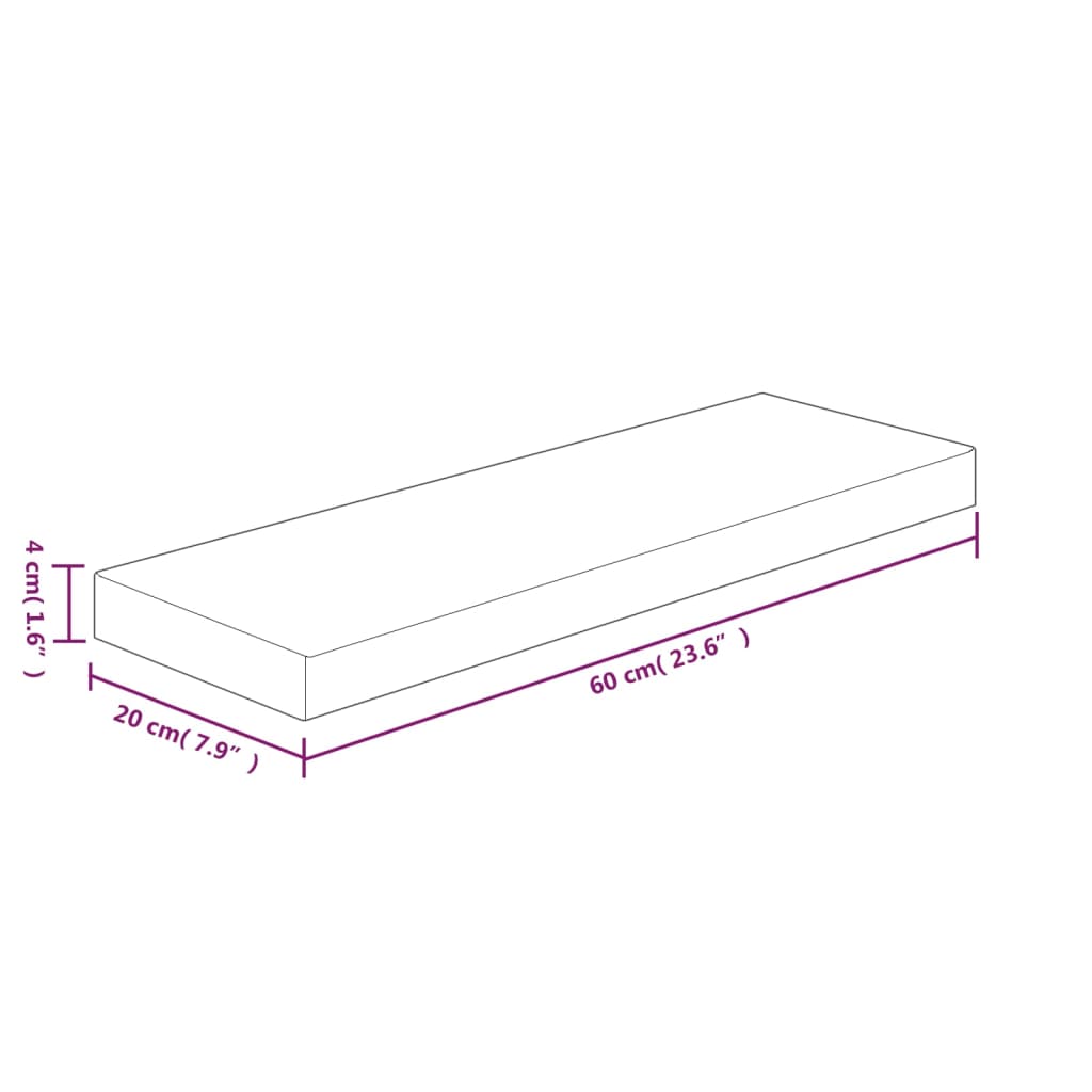 Plank 60x20x4 cm onbewerkt massief eikenhout is nu te koop bij PeponiXL, paradijselijk wonen!