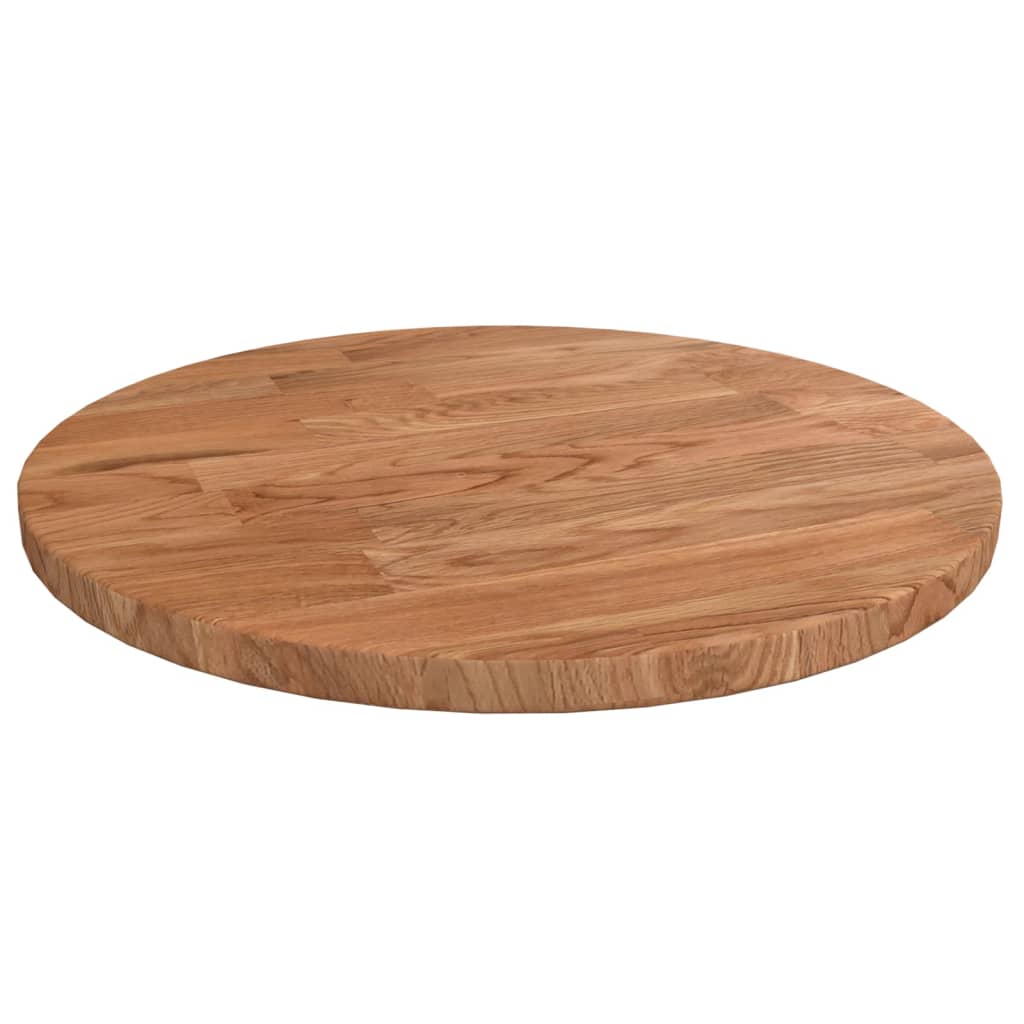 Tafelblad rond Ø30x1,5 cm bewerkt massief eikenhout lichtbruin is nu te koop bij PeponiXL, paradijselijk wonen!
