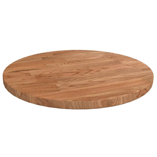 Tafelblad rond Ø30x1,5 cm bewerkt massief eikenhout lichtbruin is nu te koop bij PeponiXL, paradijselijk wonen!