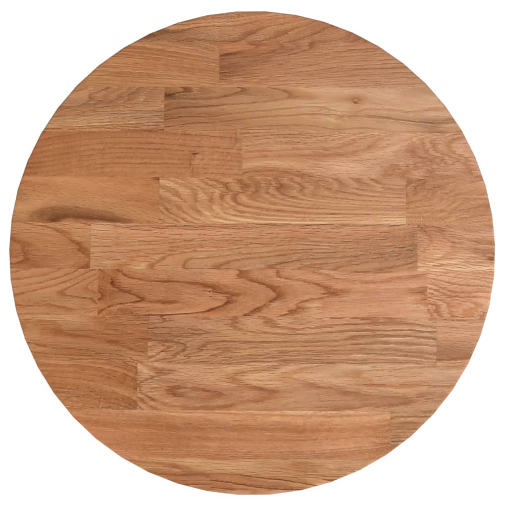 Tafelblad rond Ø30x1,5 cm bewerkt massief eikenhout lichtbruin is nu te koop bij PeponiXL, paradijselijk wonen!