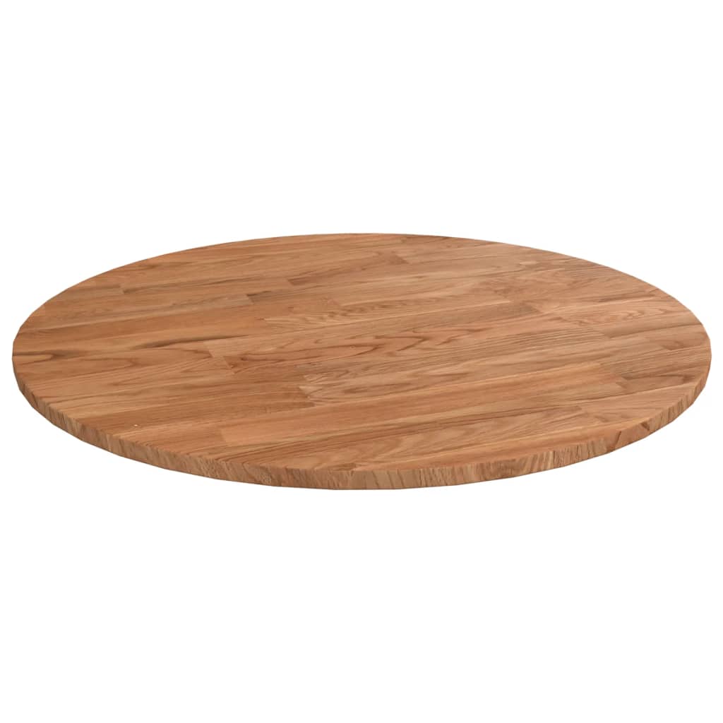 Tafelblad rond Ø40x1,5 cm bewerkt massief eikenhout lichtbruin is nu te koop bij PeponiXL, paradijselijk wonen!