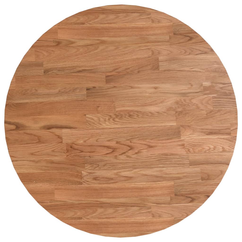Tafelblad rond Ø40x1,5 cm bewerkt massief eikenhout lichtbruin is nu te koop bij PeponiXL, paradijselijk wonen!