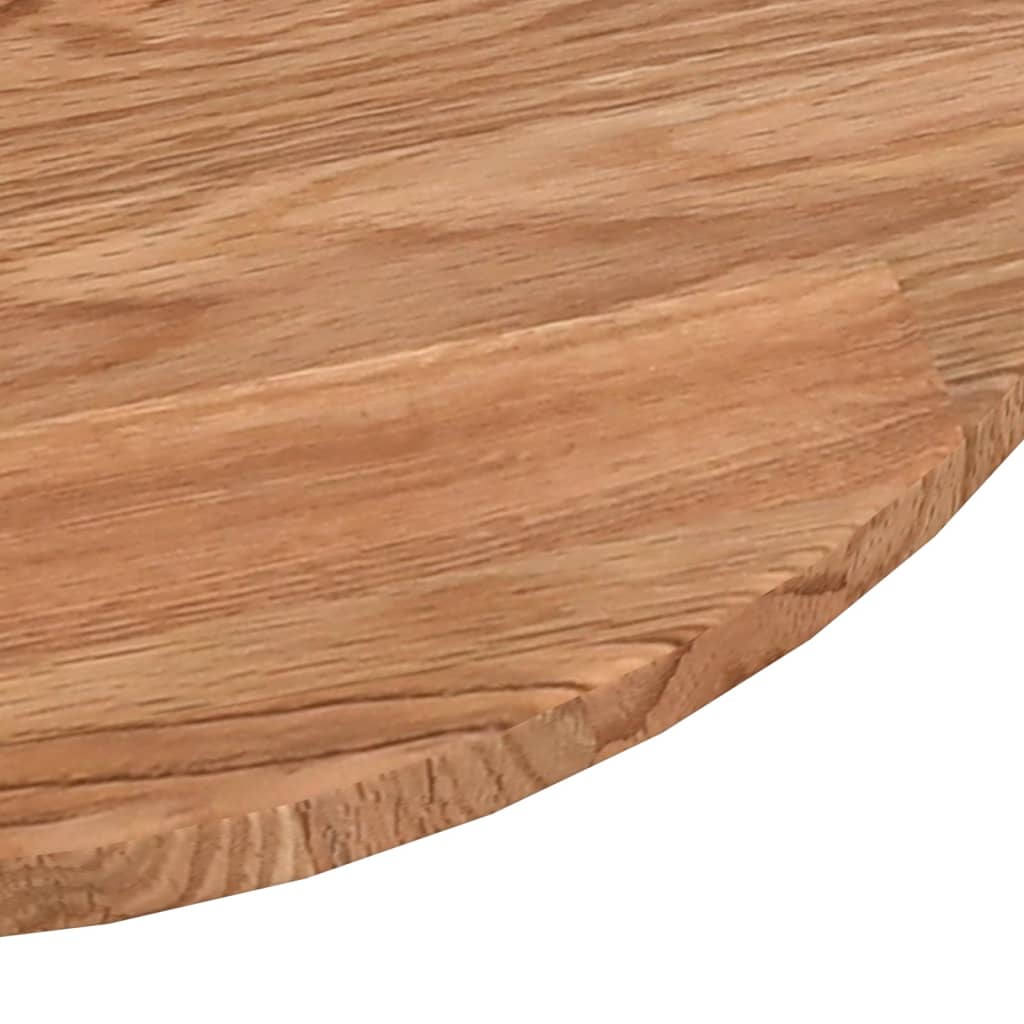 Tafelblad rond Ø 60x1,5 cm bewerkt massief eikenhout lichtbruin is nu te koop bij PeponiXL, paradijselijk wonen!