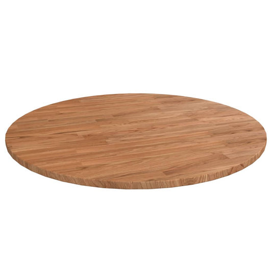 Tafelblad rond Ø80x1,5 cm bewerkt massief eikenhout lichtbruin is nu te koop bij PeponiXL, paradijselijk wonen!
