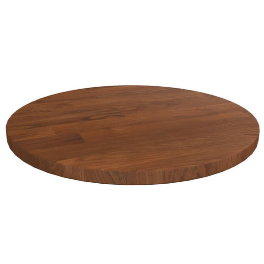 Tafelblad rond Ø30x1,5 cm bewerkt massief eikenhout donkerbruin is nu te koop bij PeponiXL, paradijselijk wonen!