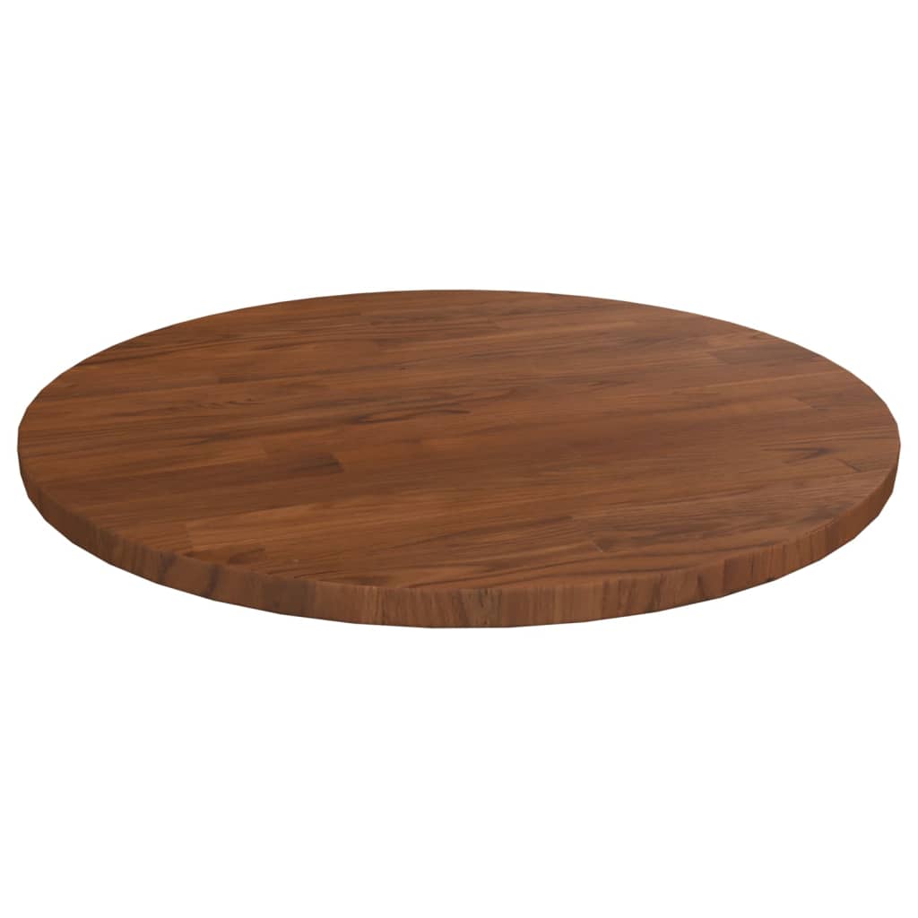 Tafelblad rond Ø40x1,5 cm bewerkt massief eikenhout donkerbruin is nu te koop bij PeponiXL, paradijselijk wonen!