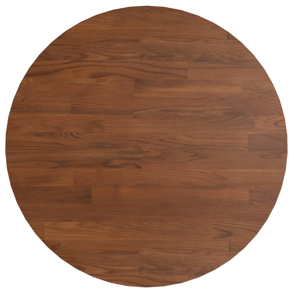 Tafelblad rond Ø40x1,5 cm bewerkt massief eikenhout donkerbruin is nu te koop bij PeponiXL, paradijselijk wonen!