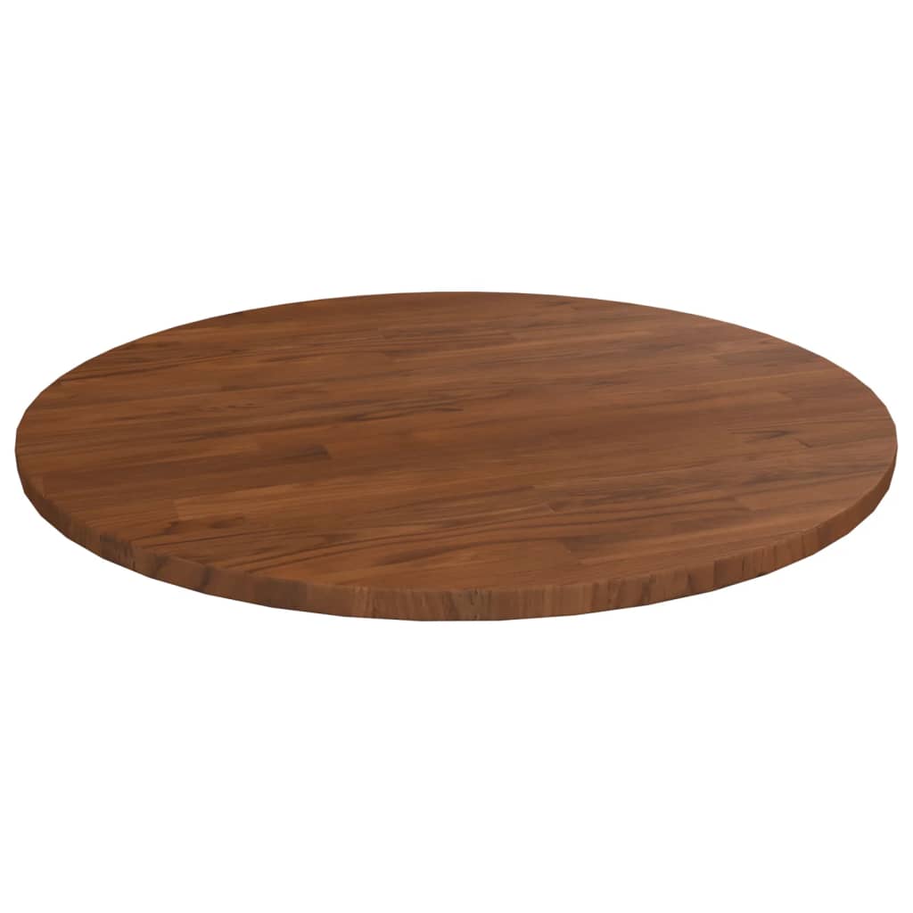 Tafelblad rond Ø50x1,5 cm bewerkt massief eikenhout donkerbruin is nu te koop bij PeponiXL, paradijselijk wonen!