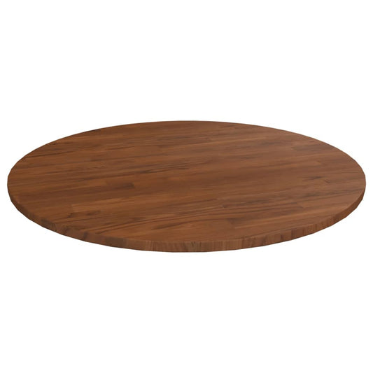 Tafelblad rond Ø70x1,5 cm bewerkt massief eikenhout donkerbruin is nu te koop bij PeponiXL, paradijselijk wonen!