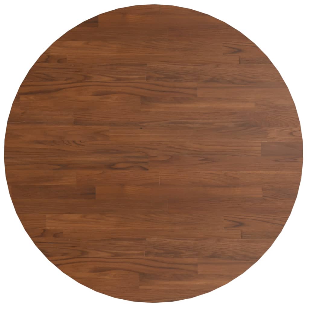 Tafelblad rond Ø70x1,5 cm bewerkt massief eikenhout donkerbruin is nu te koop bij PeponiXL, paradijselijk wonen!