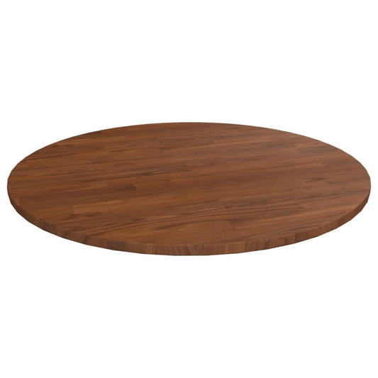 Tafelblad rond Ø80x1,5 cm bewerkt massief eikenhout donkerbruin is nu te koop bij PeponiXL, paradijselijk wonen!