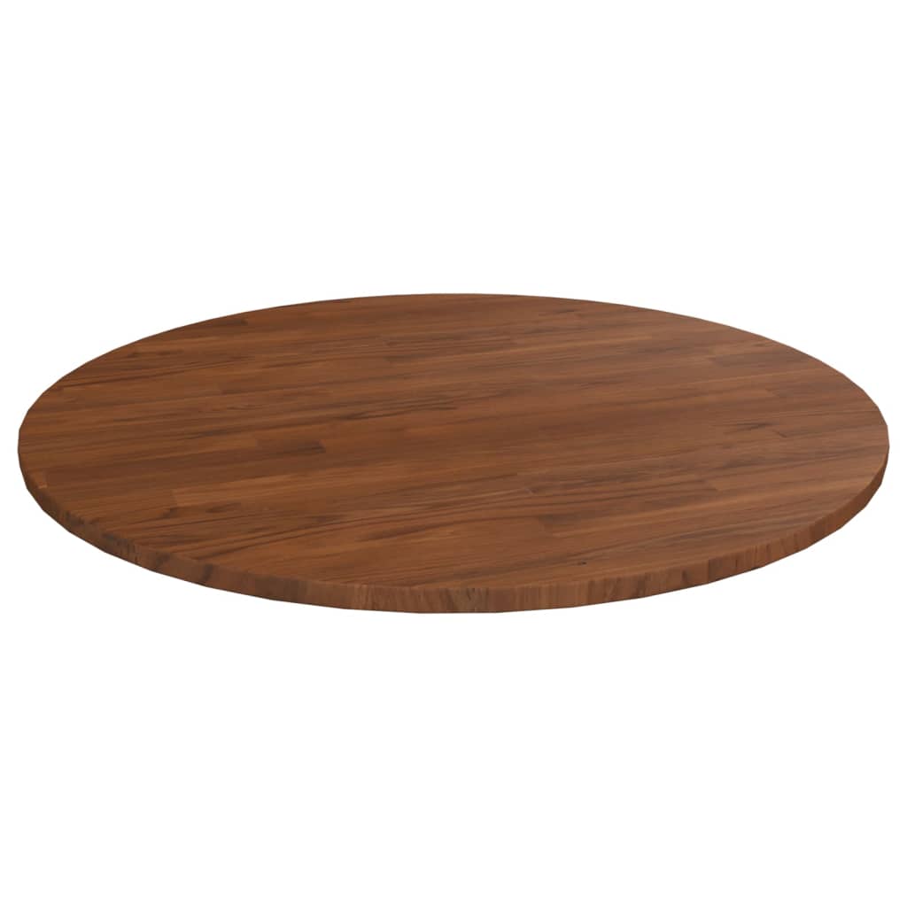 Tafelblad rond Ø90x1,5 cm bewerkt massief eikenhout donkerbruin is nu te koop bij PeponiXL, paradijselijk wonen!
