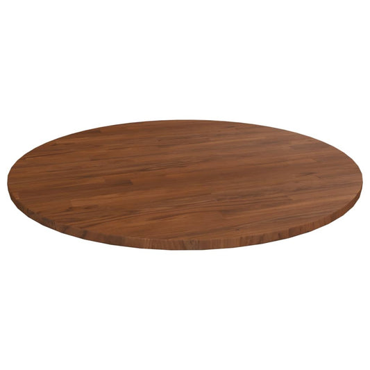 Tafelblad rond Ø90x1,5 cm bewerkt massief eikenhout donkerbruin is nu te koop bij PeponiXL, paradijselijk wonen!