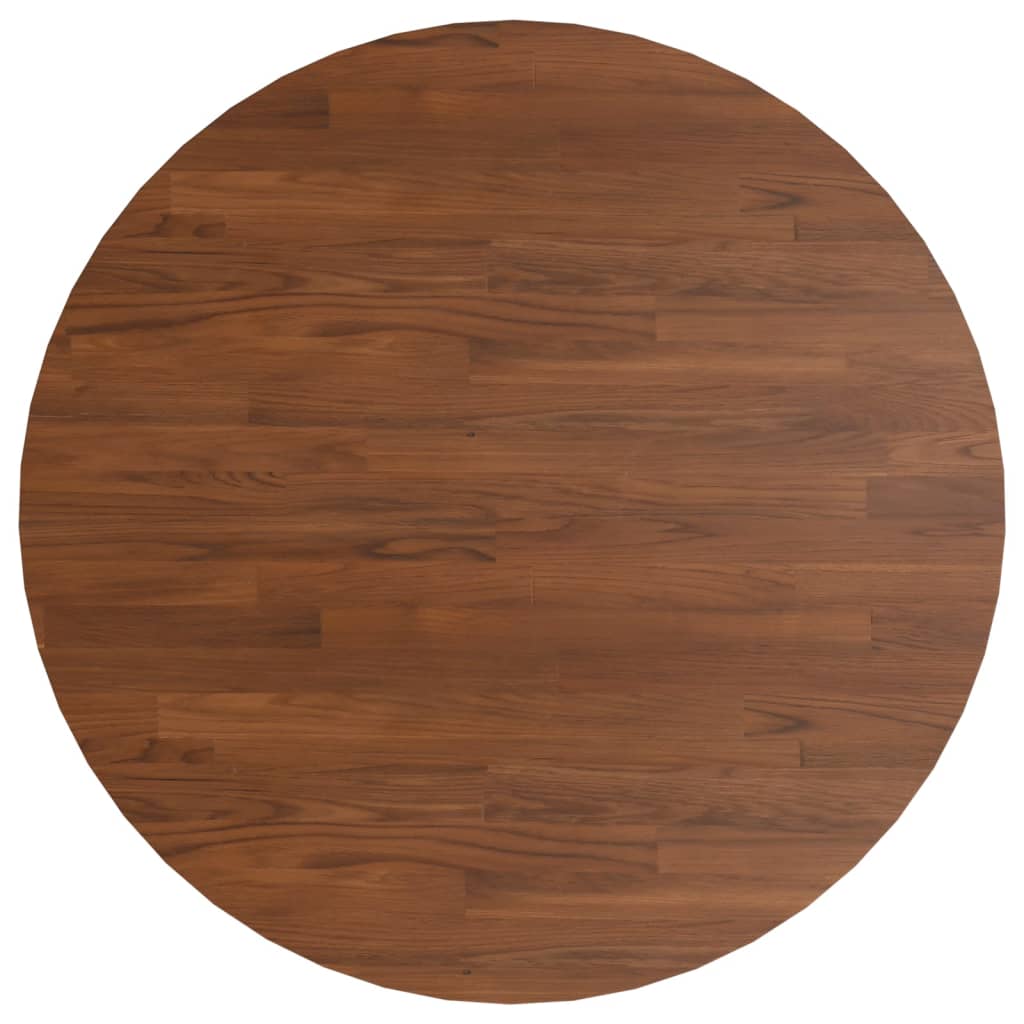 Tafelblad rond Ø90x1,5 cm bewerkt massief eikenhout donkerbruin is nu te koop bij PeponiXL, paradijselijk wonen!