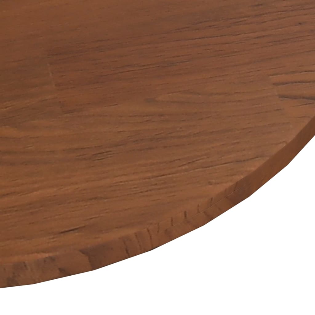 Tafelblad rond Ø90x1,5 cm bewerkt massief eikenhout donkerbruin is nu te koop bij PeponiXL, paradijselijk wonen!