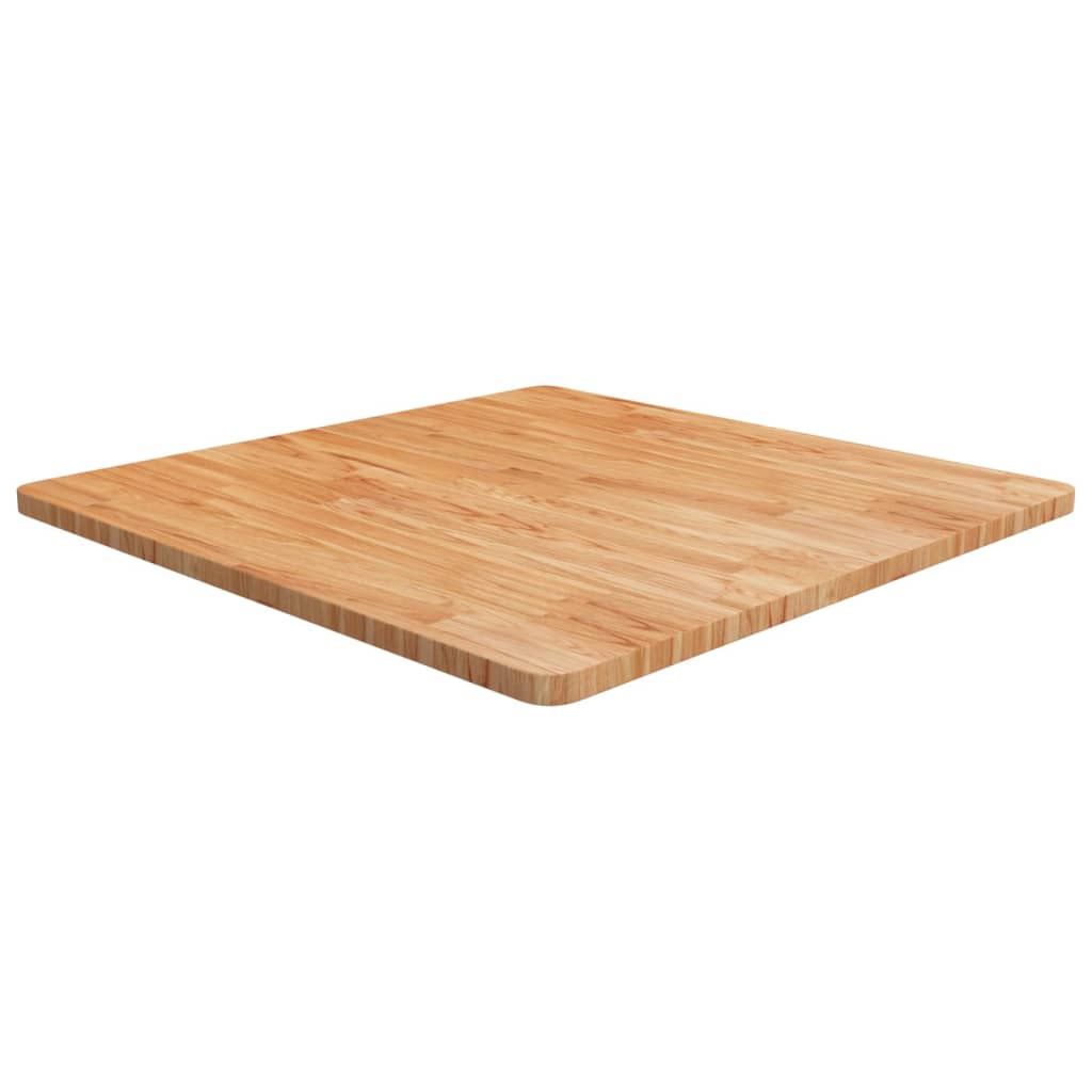 Tafelblad vierkant 80x80x2,5cm massief eiken lichtbruin is nu te koop bij PeponiXL, paradijselijk wonen!